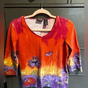 Bohemian 1/4 sleeve top